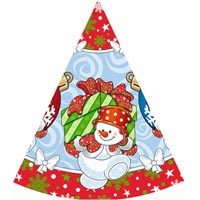 Новогодний снеговик Колпаки НГ Снеговик с подарками 1501-2410