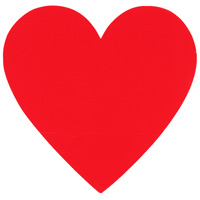 Горячие сердца! Баннер-комплект сердца красные, 10 штук 1505-1264