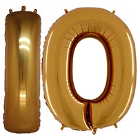 Шар БУКВА "Ю", 101см Gold