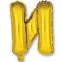 Шар Мини буква "И", 36см Gold