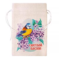  Мешочек ХВ Синичка текстиль 12х18см 1509-2884