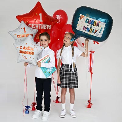 Шарики из фольги Шар фигура СНОВА В ШКОЛУ