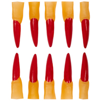 Вечеринка Хэллоуин Пальцы ведьмы красные ногти 10шт 1501-6951