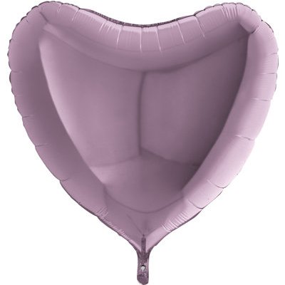 Шарики из фольги Шар сердце 45см Металлик Lilac