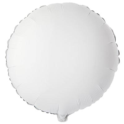 Шарики из фольги Шарик Круг 45см Пастель White