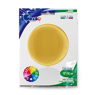 Шар 3D Сфера 38см Металлик Gold