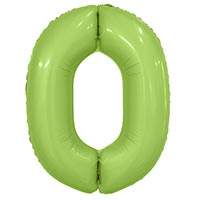 Шар цифра "0", 101см Сатин Pistachio