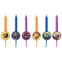Свечи для торта Черепашки Ниндзя, 6 штук