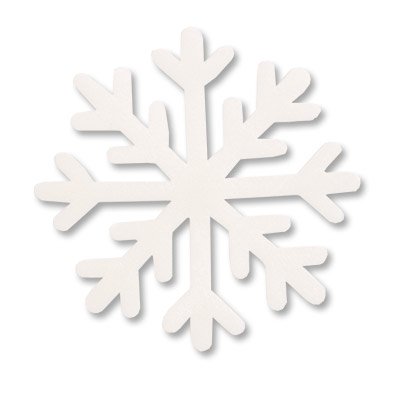 Фигура мягкая Снежинка белая, 10см, 10шт