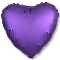 Шар СЕРДЦЕ 45см Сатин Purple Roayle