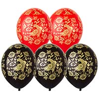 Русский стиль Шары 35см с рис. Русский стиль, птица 1103-3311