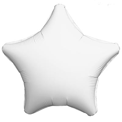 Шарики из фольги Шар Звезда 76см Пастель White