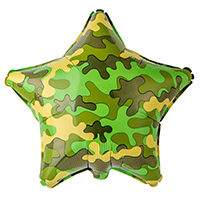 Шарик 45см Камуфляж звезда Россия