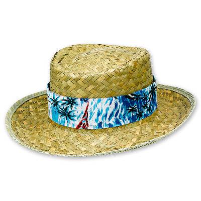 Шляпа соломенная Гавайи с цветной лентой