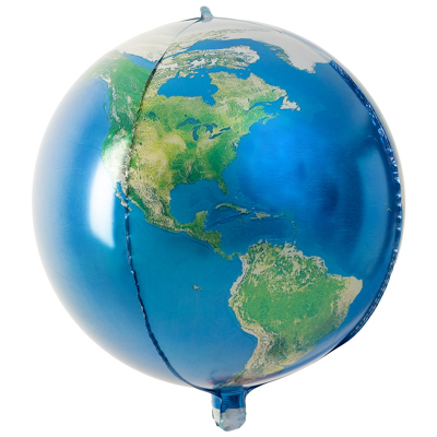 Космическая Вечеринка Шар 3D СФЕРА Планета Земля Глобус 61см 1209-0534