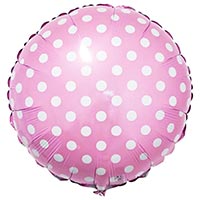 Розовая Шарик 45см Горошек на розовом 1202-2167