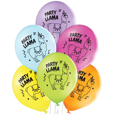 Шарики из латекса Шары с рисунком 36см Party Lama