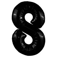 Шар цифра "8", 101см Пастель Black