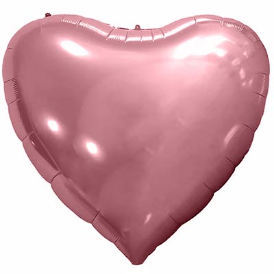 Шарики из фольги Шар 173см СЕРДЦЕ, метал. розовое золото