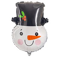 Шар фигура Снеговик в котелке голова
