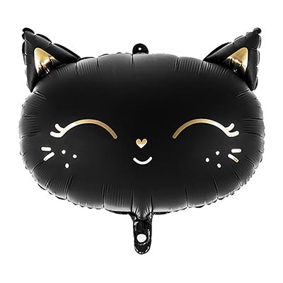 Шарики из фольги Шар Фигура Кошка голова Black