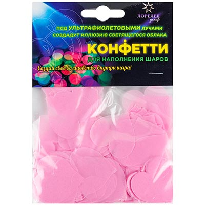 Конфетти Конфетти Неон Сердца розовые 2,5см, 20г