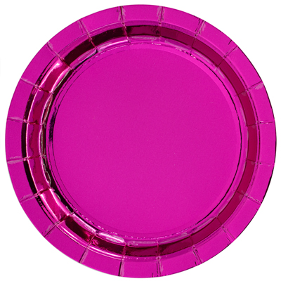 Тарелки Тарелки блестящие ярко-розовые, 17см