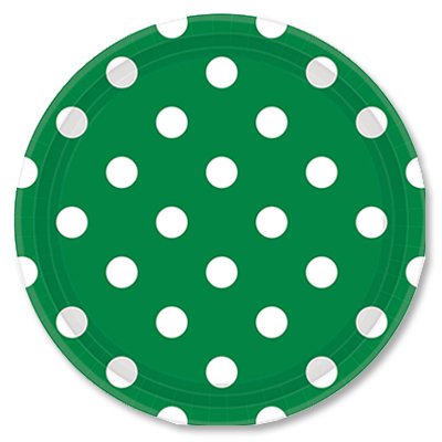 Тарелки Зеленый Изумруд Горошек, 23 см