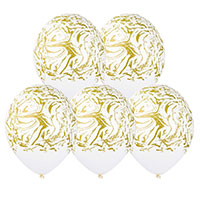 Мрамор Шары 35см Мрамор белый/золотой 1103-3082