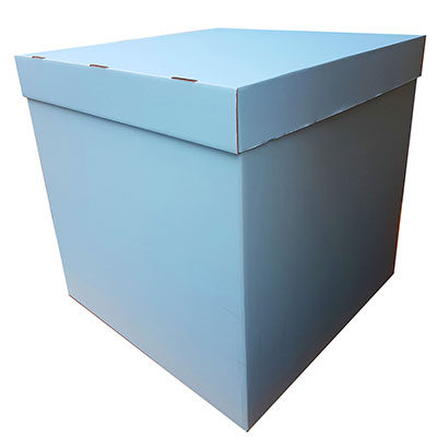 Коробка для надутых шариков голубая