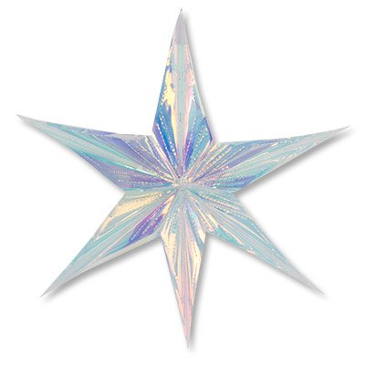 Фигура Звезда 6-конечная перламутр, 40см