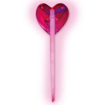 Светящаяся палочка Сердце розовая