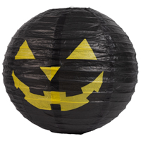 Вечеринка Хэллоуин Фонарик бум Тыква черная подвес 30см 1501-6850