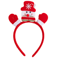 Новый год Ободок Снеговик с ручками 1501-7023