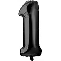 Шар цифра "1", 66см Black