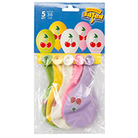 Шарики Вишня 4х цветный 36см, 5шт