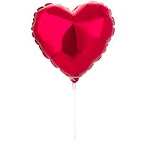 Красная Шарик 23см сердце Red 1204-0174