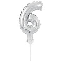 Цифры и числа Цифра-топпер 6 5" Silver 1502-4544