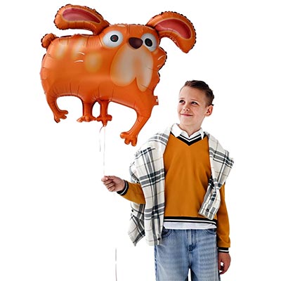 Шарики из фольги Шар фигура Собака рыжая 81см