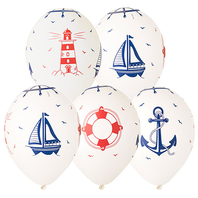 Шарики Морская 36см, 5шт