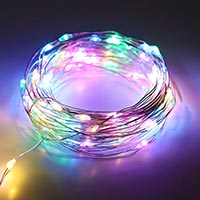 Многоцветное Ассорти Гирлянда светодиодная Роса 100LED 10м 1501-7190