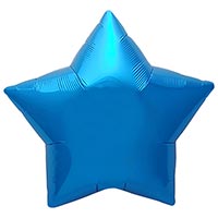 Шар Звезда 45см Металл Blue