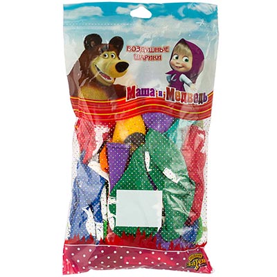 Шарики из латекса Шары с рисунком 36см Маша и Медведь