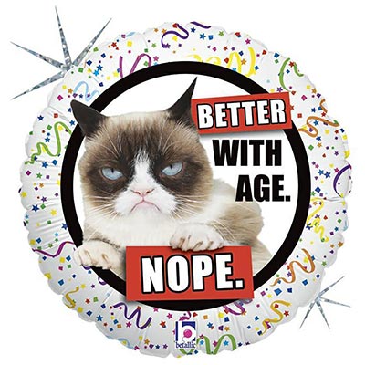 Оскорбления Шар 45см Better with age Grumpy Cat 1202-3443