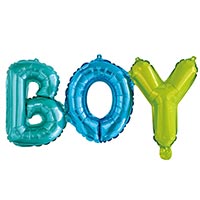 Шары буквы "B-O-Y", 36см, под воздух