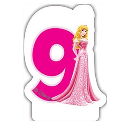 Свеча-цифра "9" Принцессы, 6 см