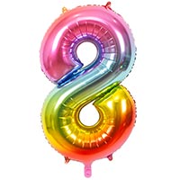 Радужная Шар цифра &quot;8&quot;, 101см Радуга металлик 1207-3403