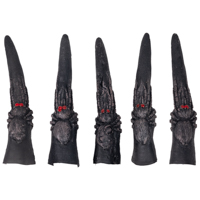 Вечеринка Хэллоуин Пальцы ведьмы черные Паук 5шт 1501-6953