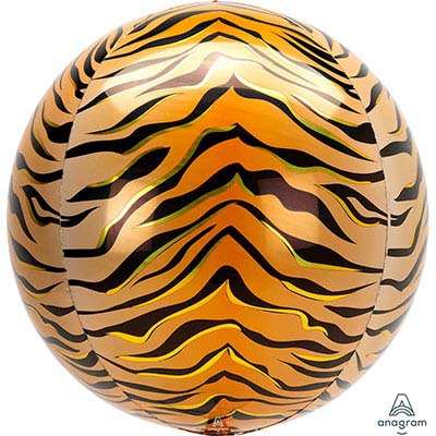 Шарики из фольги Шар 3D сфера 40см Тигр Сафари