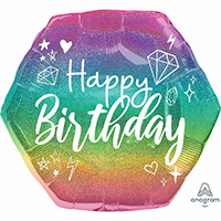 Шар фигура HB Радуга омбре голография